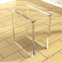 A typo-shaped transparent acrylic suspended table desk island desk leg table leg whole set of custom processed tea table plate