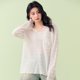 Basic House/Baijiahao Korean style hooded lace sweater women's summer and autumn gentle wind fresh long-sleeved blouse