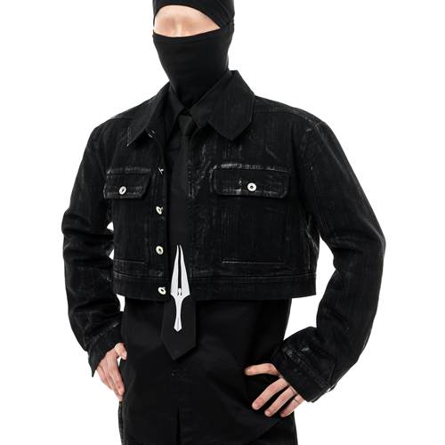 SCD crowd 24秋冬 清仓价 不退 介意勿拍 涂层刷蜡牛仔短款外套男 - 图2