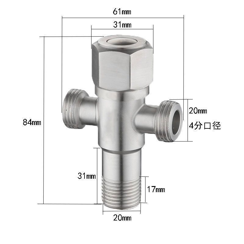 917一进二不出 双头4双开关三一二用30锈钢洗衣机水龙分头 - 图3
