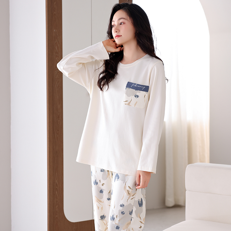 纯棉睡衣女春秋款5A抗菌全棉2024新款外穿长袖女士休闲家居服套装