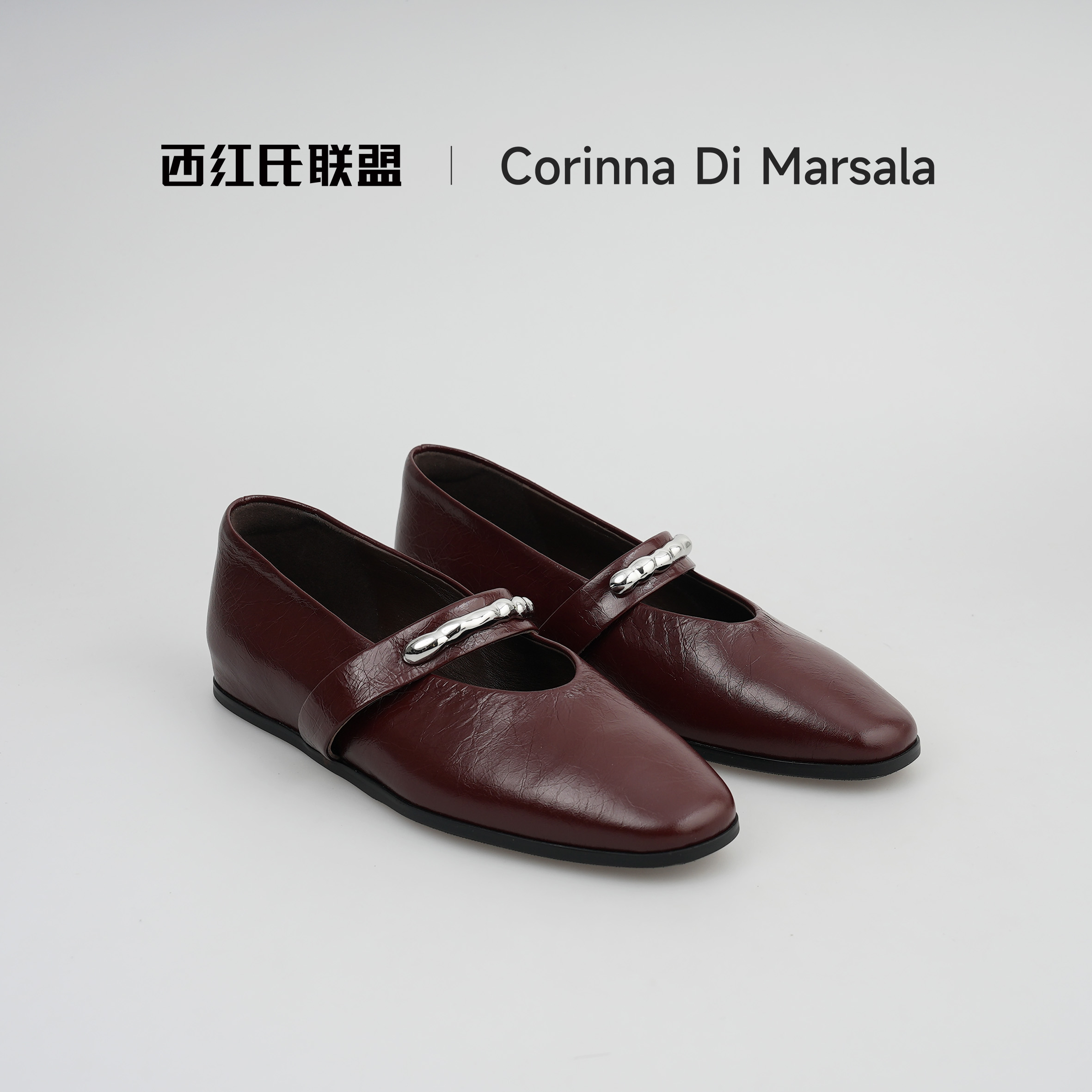 【西红氏•双11限时折扣】外牛内全羊单鞋X2555A3996-C916跟高3cm - 图0