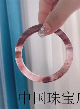 新疆金丝玉和田玉手镯女款叮当镯圆细条精选品高端玉石少女玉镯子