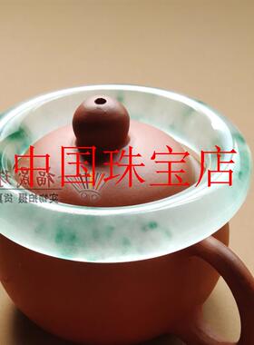云南独龙玉飘花手镯冰种翡翠色绿飘花圆条手镯冰底玉石手环送亲友