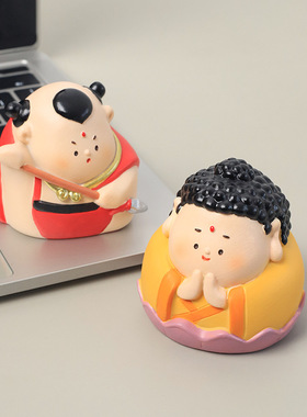 2024年新年爆款福气西游卡通可爱树脂公仔家居办公室解压朋友礼品