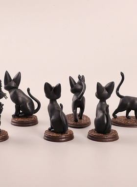 6款魔女黑猫吉吉动漫卡通手办  吉吉猫 盲盒公仔模型玩具蛋糕摆件