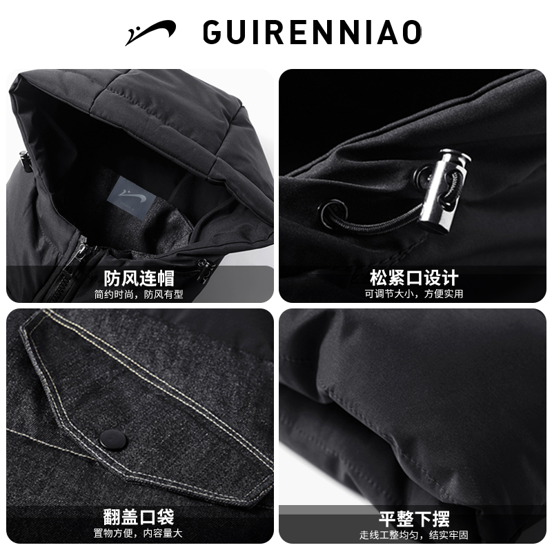 貴人鳥中長款棉服男士冬季新款保暖棉衣中年爸爸裝外套加厚棉襖男_貴人鳥時尚旗艦店_男裝