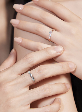 莫比乌斯环情侣戒指男女一对戒韩版学生指环礼物