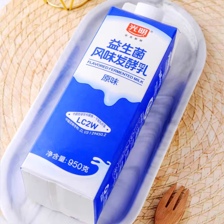 光明酸奶益生菌发酵乳950g*2盒生牛乳酸奶拌麦片水果捞佐餐酸牛奶 - 图2