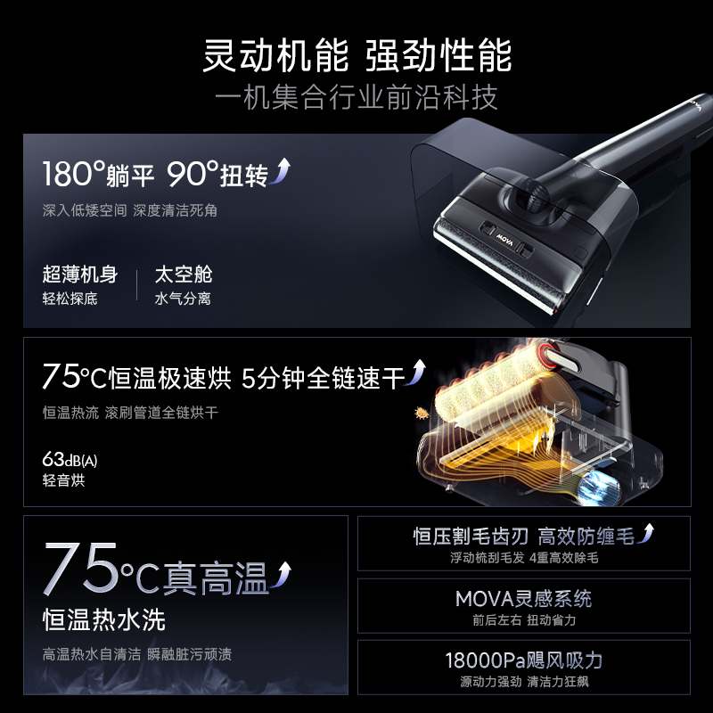 MOVA拖地机全自动智能家用洗地机M10拖吸一体
