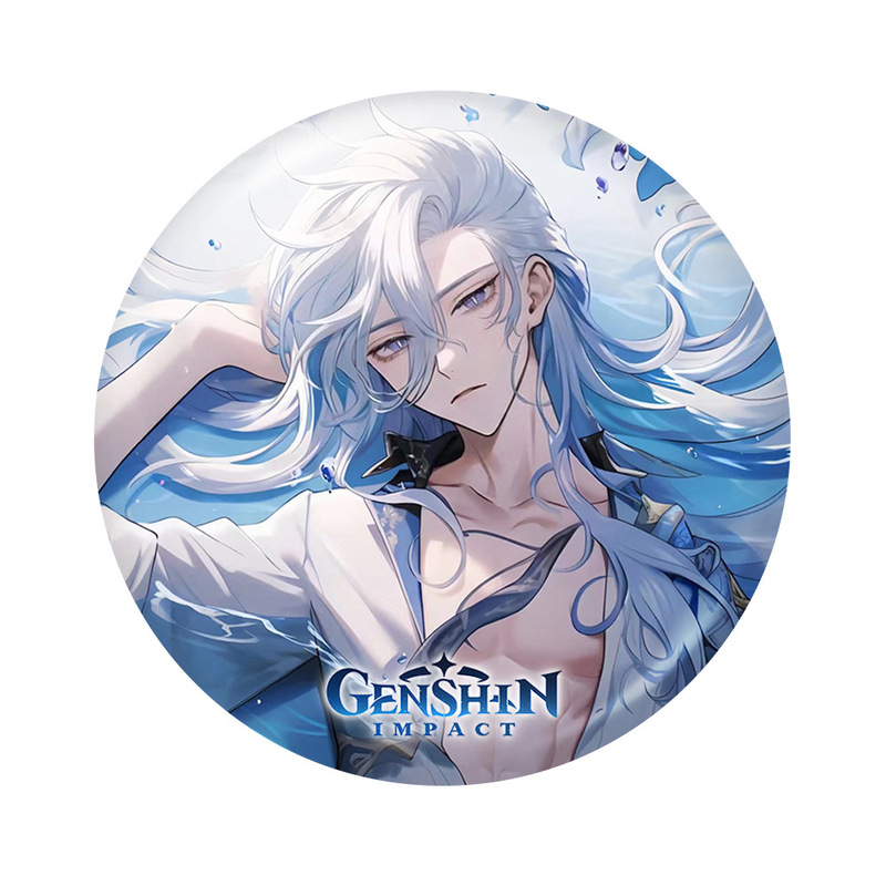 那维莱特同人原神二次元游戏周边钥匙扣吧唧小卡镭射票套装收藏 - 图3