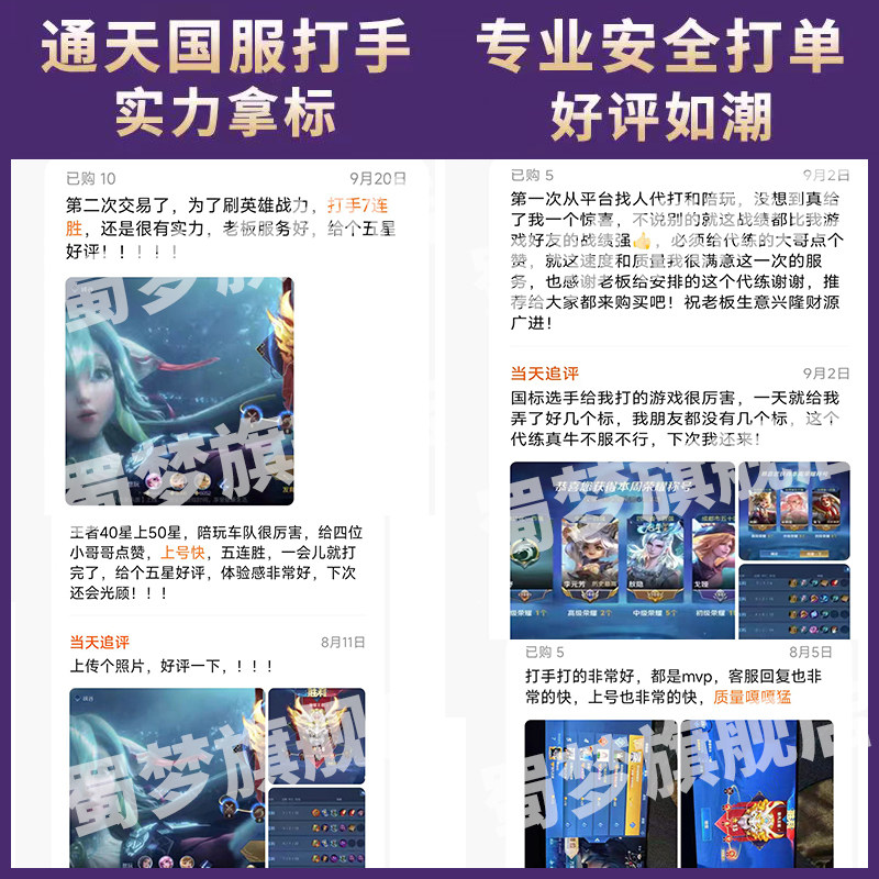 王者荣耀代练打大小国服省金标巅峰赛工作室排位上分战力魔方带玩