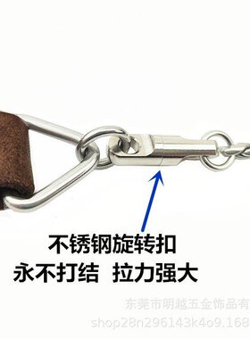 不锈钢316狗狗牵引绳一体牵引绳带狗链宠物用品一体p链脖圈项圈