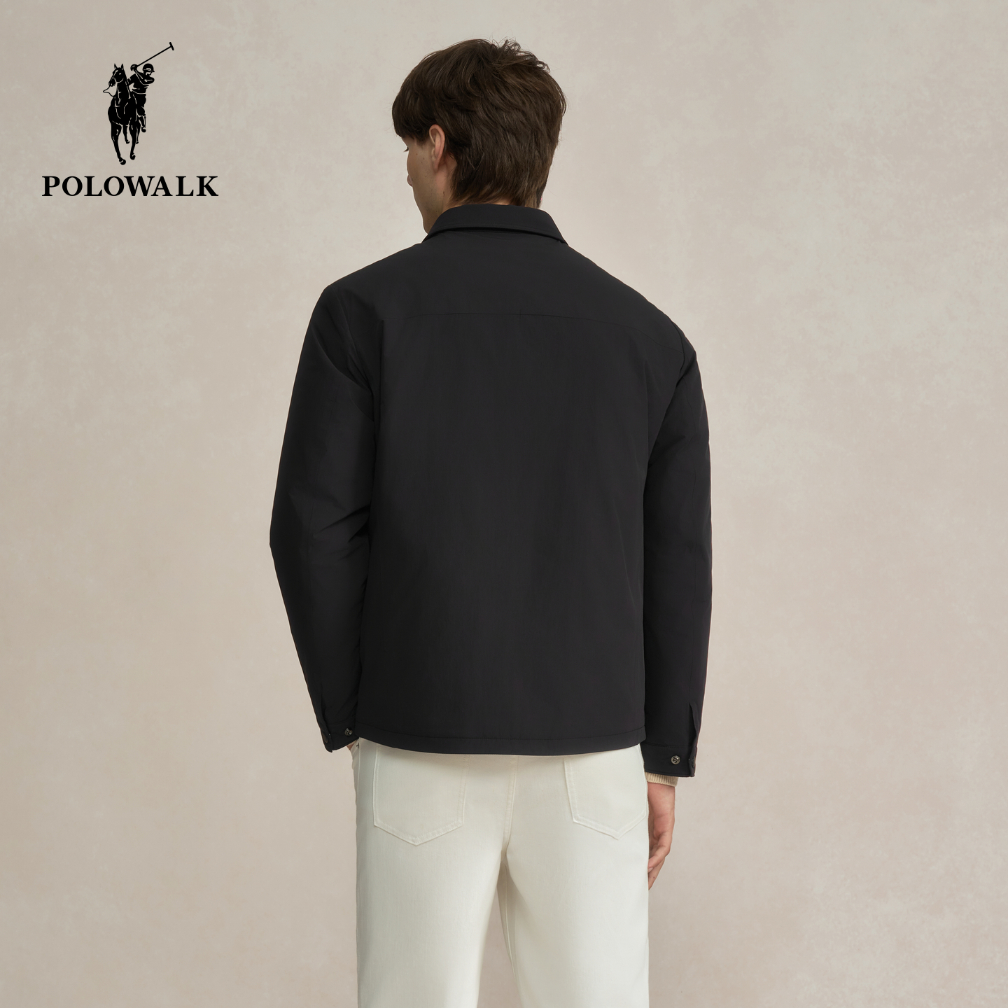 POLOWALK男式羽绒服2025冬季新品90鸭绒简约百搭翻领行政保暖外套 - 图2