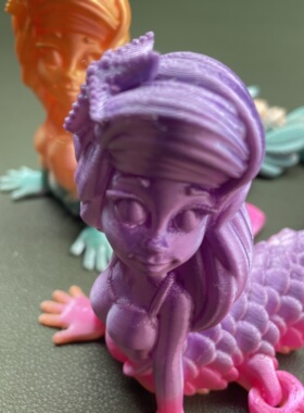 3D打印美人鱼公主尾巴关节可动