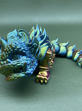 中国风可站立醒狮汽车模型摆件