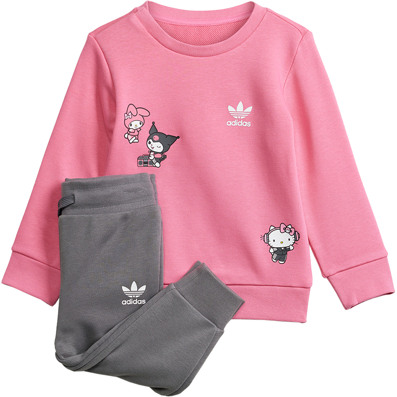 Adidas/阿迪达斯正品三叶草女童针织运动休闲长袖套装IT7916 - 图3