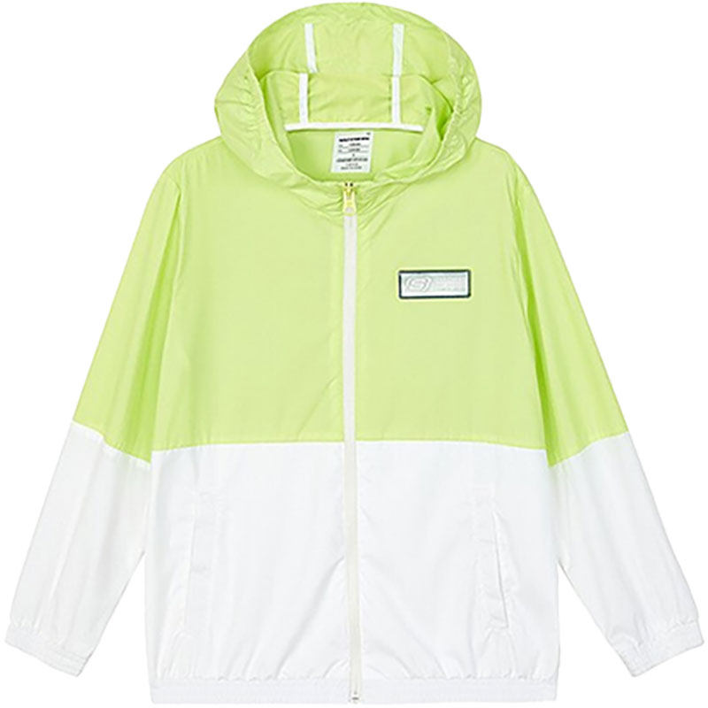 Skechers/斯凯奇正品夏季新款梭织连帽大童运动训练夹克外套,淘宝优惠券,粉丝福利购,淘宝优惠卷