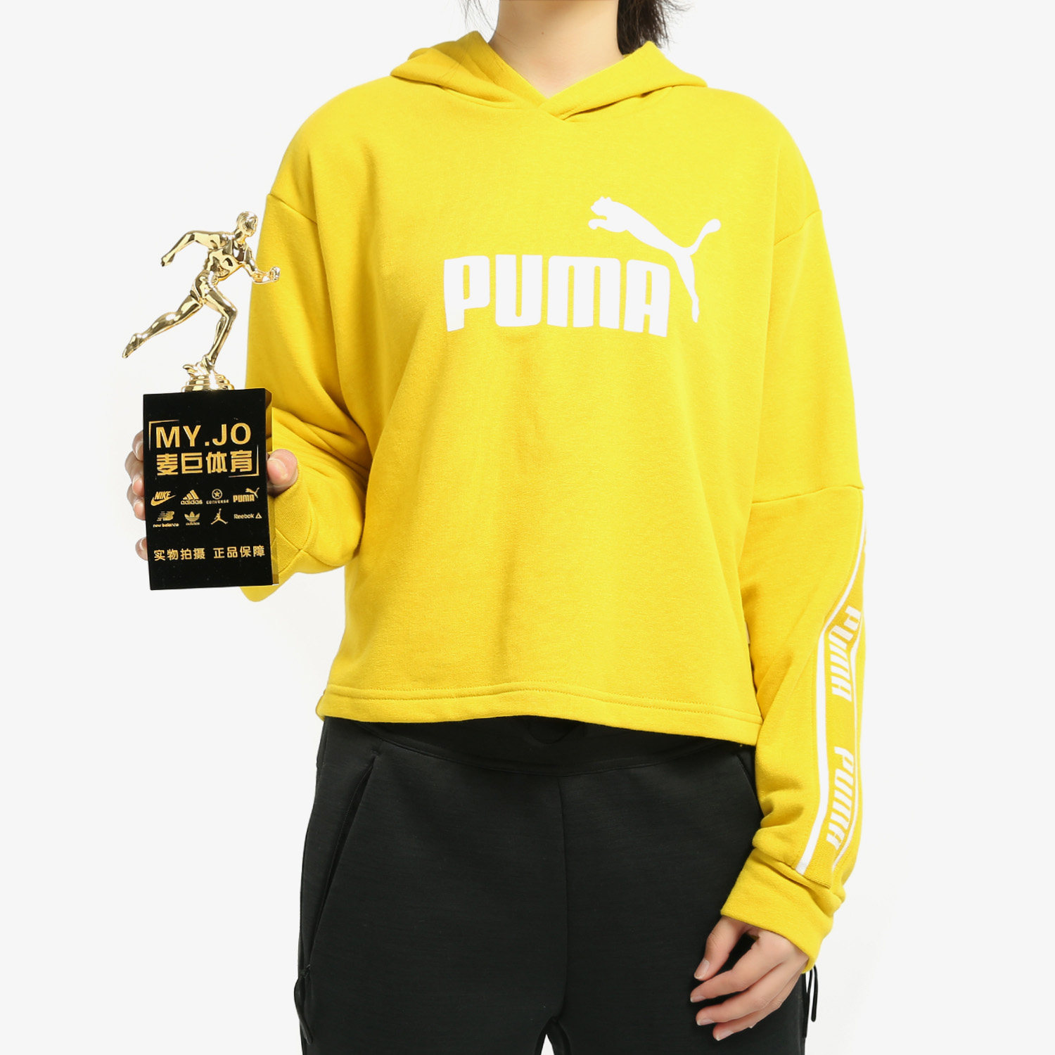 PUMA/彪马正品当季新款 女子春秋休闲连帽卫衣Amplified 581059 - 图2