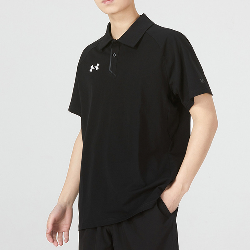 UA/安德玛正品运动男士针织宽松针织翻领短袖POLO衫22500515-001,淘宝优惠券,粉丝福利购,淘宝优惠卷