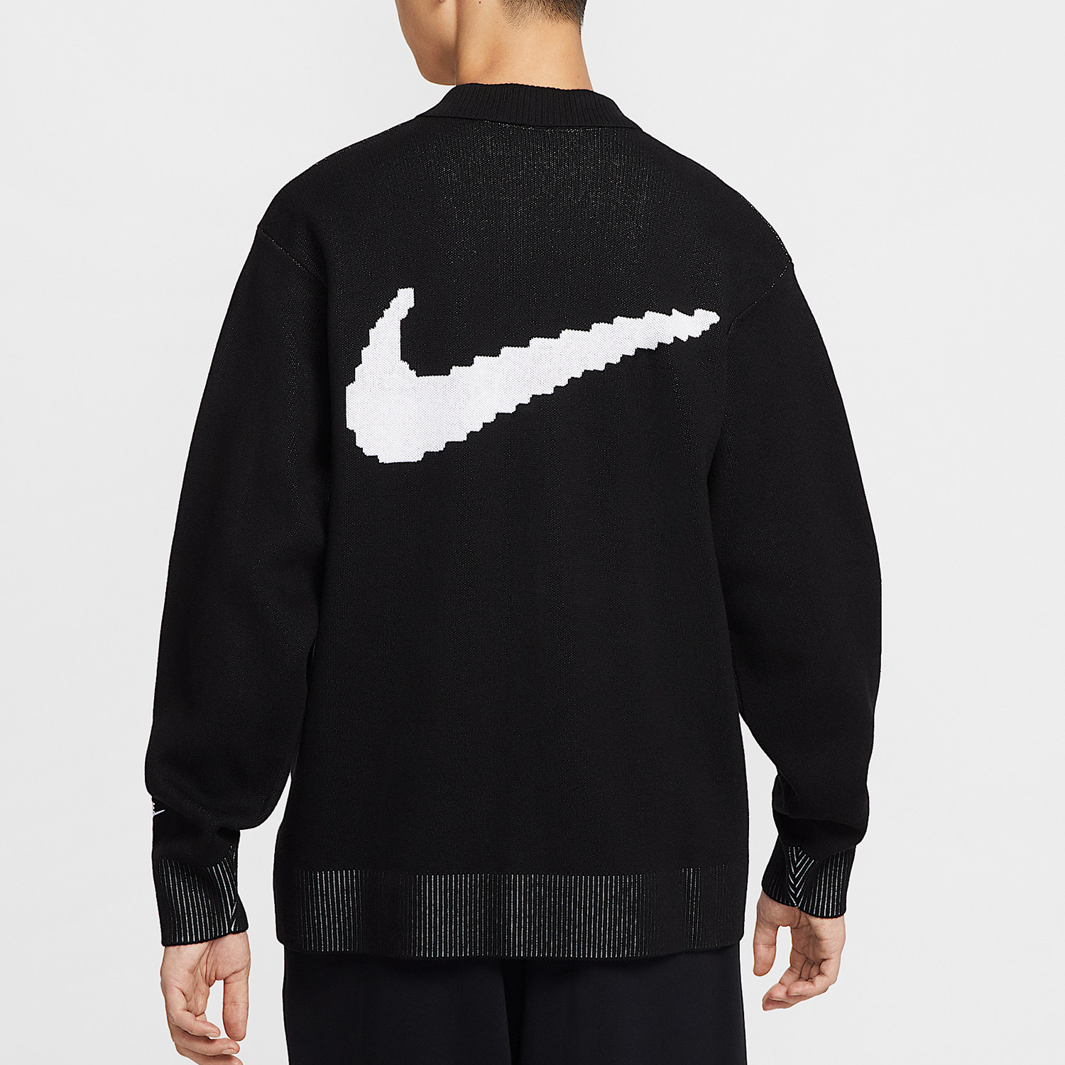 Nike/耐克正品2025秋季款男士日常翻领套头针织套头衫HV1437-010,淘宝优惠券,粉丝福利购,淘宝优惠卷