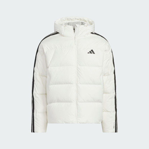 Adidas/阿迪达斯正品3S PUFF D JKT男士连帽保暖日常羽绒服KC2494 - 图0