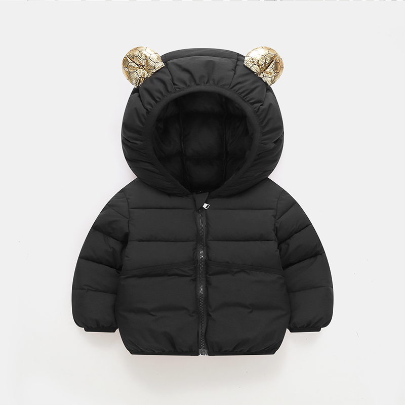 856新款黑金儿童羽绒