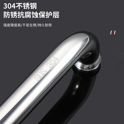 浴室玻璃门拉手304不锈钢淋浴房门把手卫生间推拉移门440铜芯拉手 - 图0