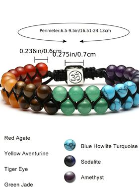 Chakra Treatment Crystal Bracelet Yoga Stone Adjustable Bead