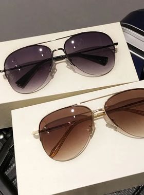 New Vintage Pilot Sunglasses Women Men Brand Round Sun Glass