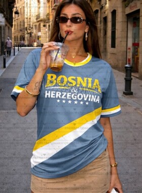 2026 Women men Cheerleaders Bosnia fans Y2k Tops Men Women S