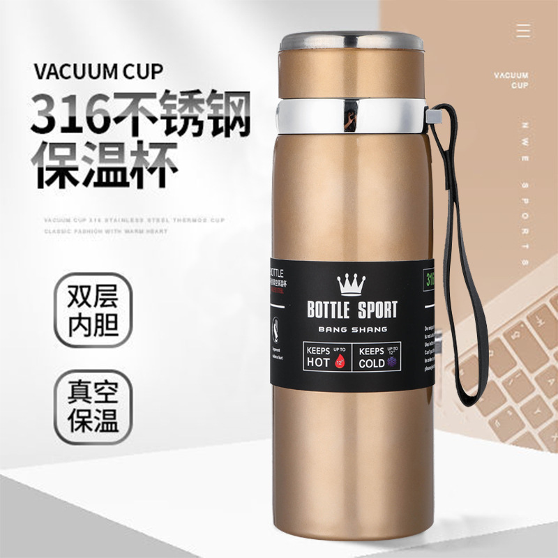 全钢316不锈钢保温杯男士女泡茶杯大容量水壶水杯茶水分离杯子