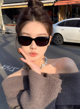 复古猫眼墨镜防晒显瘦百搭潮