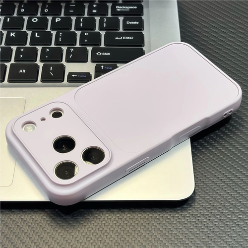 适用iPhone17/16promax新款ins风简约纯色大视窗手机壳小米17pro高级感vivos30防摔reno15软壳华为pura90全包 - 图1