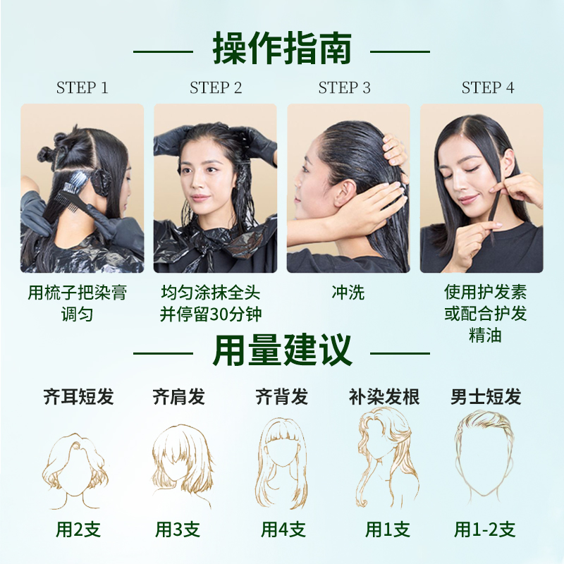 染博士亲肤遮白发染发膏官方正品天然植物盖白染发剂染发霜男女