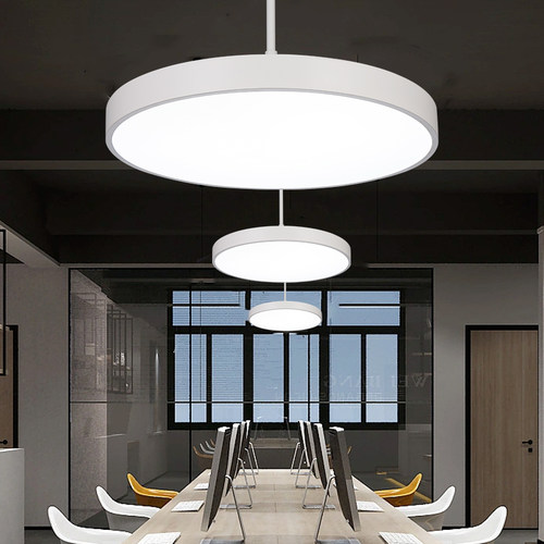 led圆形吊灯美发店棋牌室麻将直播吊灯幼儿园健身房办公室造型灯 - 图1