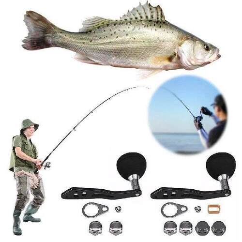 Aluminum Alloy Spinning Reel Handle EVA Oval Grip Single - 图0