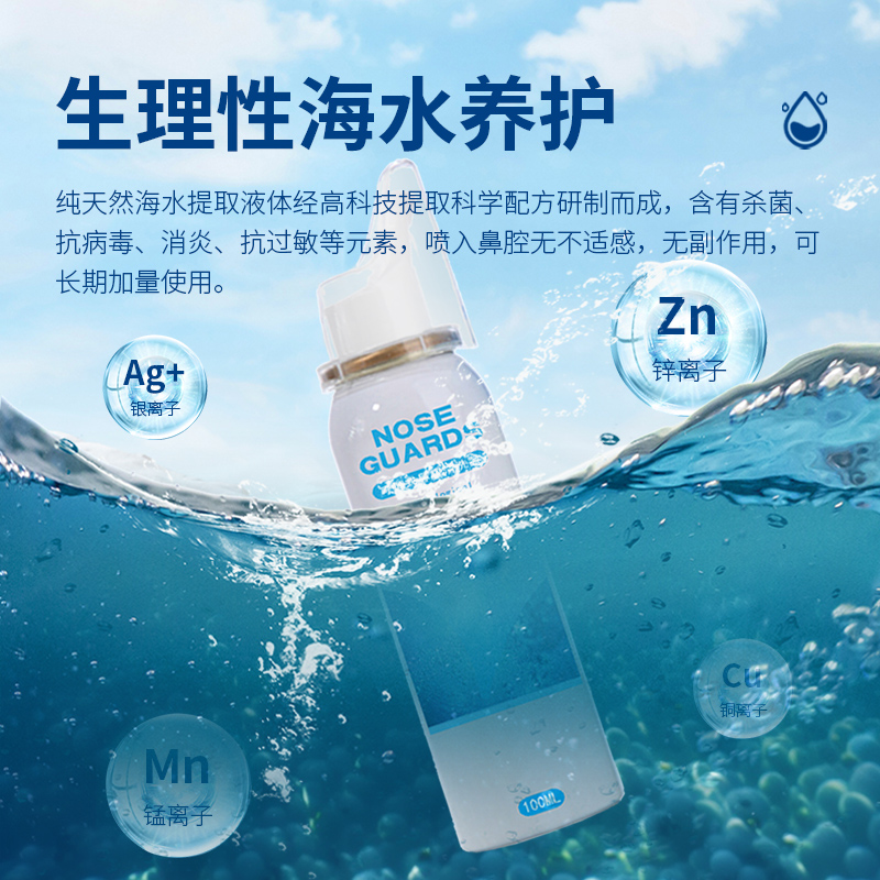 生理性海水可调式鼻腔清洗器喷雾剂冲洗鼻炎鼻塞儿童成人-图0