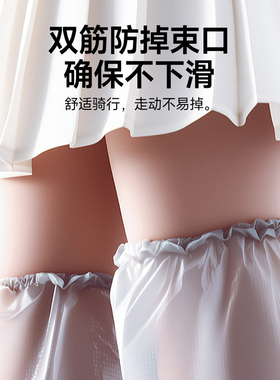 一次性雨鞋套高筒过膝防滑耐磨塑料脚套雨天专用骑行防水漂流雨裤