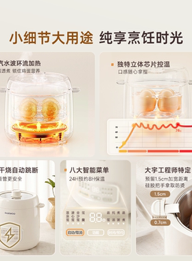 26年新款-大宇煮蛋神器蒸炖一体