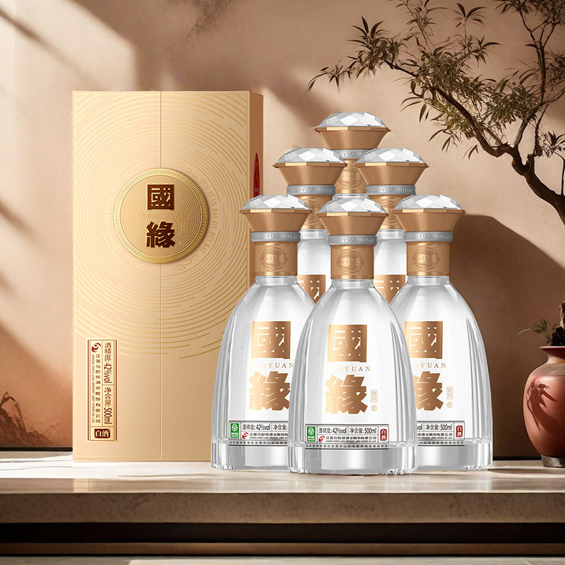 【国缘官方旗舰店】今世缘双开对开42度500ml*6瓶装白酒整箱送礼