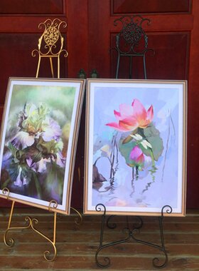婚庆相框架海报架指引架易拉宝画报架铁艺广告展架展示架迎宾牌架