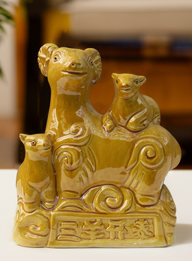 瓷福优陶瓷摆件中式客厅美观