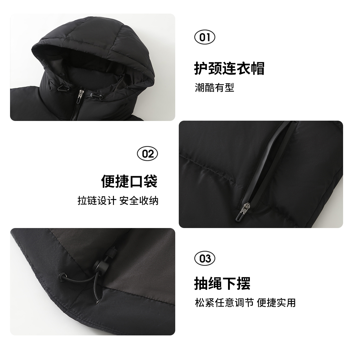 kappa卡帕短款羽绒服2024年冬季新款男女儿童白鸭绒轻薄修身外套
