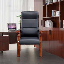 Nay High Wood Chair Conference Chair Office Chair Computer Chair Staff Chair Training Boss High Backrest Solid Wood Large Class Chair West