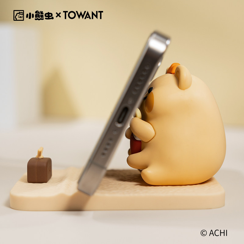 小熊虫来咯手机支架桌面2024新款卡通摆件原创床头创意办公室装饰,淘宝优惠券,粉丝福利购,淘宝优惠卷