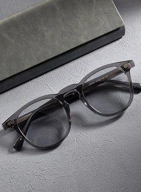 日系复古黑框UV400近视墨镜