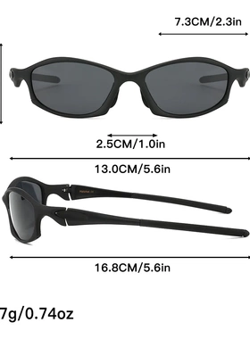 Y2K未来科技风沙黑偏光蒸汽朋克街头摇滚凹造型太阳墨镜ins中性酷
