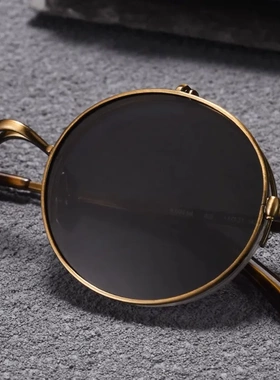 双镜片纯钛翻盖偏光近视太阳镜