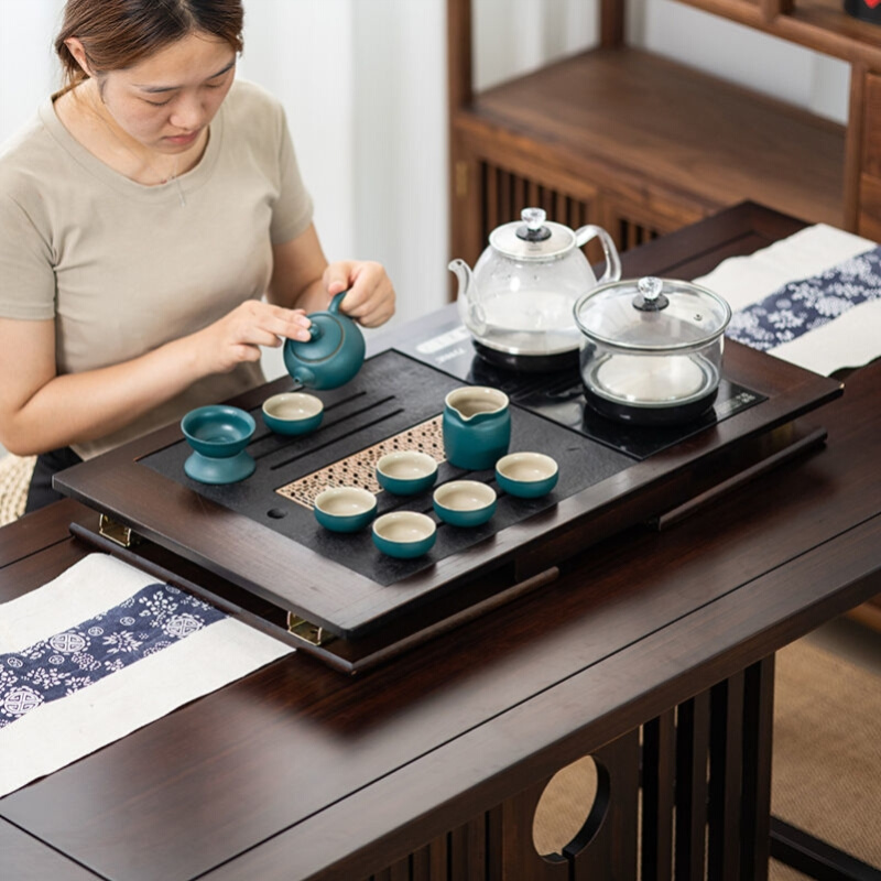新疆西藏包邮飘窗小茶几榻榻米矮茶桌家用茶台阳台卧室坐地炕桌 - 图1